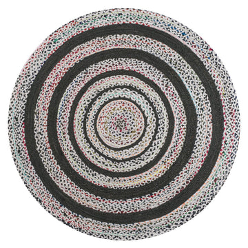 Abyss Braided Bohemian Coastal Round Jute Area Rug